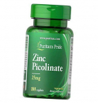 Tsink pikolinaat, Zinc Picolinate 25, Puritan's Pride 100 kapslit (36367032) 100caplets