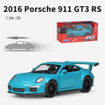 1/36 Skaala Welly Porsche 911 GT3 RS Sulamist Automudel Valatud Metallist M&auml;ngus&otilde;idukid Automudel K&otilde;rge Simulatsioon Kollektsioon Laste Kingitused 1/36-12.1x4.9x3.2cm sinine