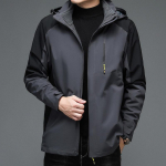 Tuulejope Parka eemaldatav fliisist puuvillane jope Meeste riided sooja kapuutsiga v&auml;lismantel XXXXL