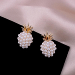 Imitatsioonp&auml;rlitest ananassist k&otilde;rvar&otilde;ngad Korea moe v&auml;ikesed loomingulised k&otilde;rvar&otilde;ngad naistele aretes de mujer Sweet Ear Accessories nagu n&auml;idatud v&auml;rv