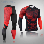 2tk Long Johns meeste termopesu komplekt Fitness s&auml;&auml;rised Base Compression spordi&uuml;likond aluspesu XL