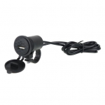 Kompaktne USB-laadija, &uuml;he USB-pordiga arvuti veekindel must