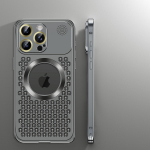 Metallist jahutav aroomiteraapia telefoni&uuml;mbris IPhoen 12 13 14 15 Pro Max Plus objektiivikaitsega telefoni&uuml;mbris &otilde;&otilde;nes magnetiline juhtmevaba laadimine iPhone 12 must