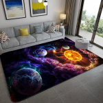 Avaleht Space Universe Planet P&otilde;randamatt Vaip elutuba Suure suurusega flanellist pehme magamistoavaip lastele Poistele WC matt Uksematt 120x160cm