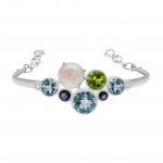 Naturaalsest sinisest topaasist ja kuukivist kalliskivist k&auml;ev&otilde;ru, 925 sterlingi h&otilde;be, k&auml;sitsi valmistatud k&auml;ev&otilde;ru, ehe kingitus naistele ja t&uuml;drukutele