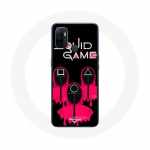 Oppo A53 Case Squid M&auml;ng Ruudukujulised kolmnurga ja ringiga maskid