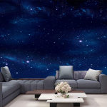 Saladuslik Universum Kosmos T&auml;histaevasinine T&auml;ht Art Gobel&auml;&auml;n Seinale riputatav ps&uuml;hhedeelne vaip magamistoa elutoa kaunistamiseks 230x180cm