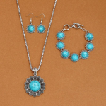 Boheemlaslik vintage stiilis t&uuml;rkiissinine kaelakee teemant &uuml;mmargune kaelakee k&auml;ev&otilde;ru k&otilde;rvar&otilde;ngaste komplekt ehete komplekt