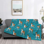 Naljakad Basenji Puudli Tekid Koer Loomaprindi Fliis Soojad Visketekid Kodu Talveks 75x100cm 30x40in