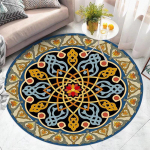 &Uuml;mmargused vaibad elutuppa, vintage lilleline, suur ala, kodukujundus, luksuslik boheemlaslik, eksootiline kunst, pehmed pol&uuml;estervaibad magamistuppa 100*100CM