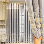 Kvaliteetsed Moodsad Euroopa Stiilis Luksuslikud Sinised Pimenduskardinad Elutuppa Magamistuppa S&ouml;&ouml;gituppa Kohandatud Aknakate 2PC W140cm x L270cm gray