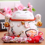 4,5-tolline Maneki Neko keraamiline Lucky Cat portselanist ornament Fortune Cat rahakast Feng shui hoiup&otilde;rsas