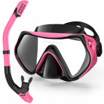 Kuivsnorgeldamiskomplekt Panoraamne laia vaatega uduvastane sukeldumismask Professionaalne snorgeldamisvarustus snorkelmask Silikoonist t&auml;iskuiv snorgeldamiskomplekt t&auml;iskasvanutele One Size