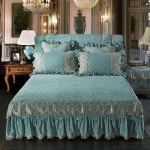 Crystal Velvet pitsist voodi seelik paksendatud soe tepitud voodikate madrats kaitsekate 1,5 M1,8 M 2,0 180*200cm 3pcs