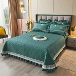 Lihvitud voodikate Kolmeosaline komplekt Kahepoolne tepitud tepitud kate Tatami tekk Madrats Paksendatud lina 250cmx250cm 1pcs