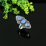 Natural Aqua Chalcedony Gemstone 925 Sterling Silver Gift Ring Size 6 m3t17