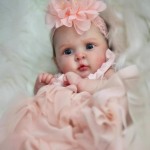 Reborn Baby Doll Jocy 19-tolline k&auml;sitsi valmistatud simulatsioon Doll Vein Bloodline N&auml;htav 3D nahast nukum&auml;nguasi