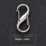 Ketikott reguleeritava pandlaga S-kujuline &otilde;larihm Reguleeritav pandla artefakt 8-s&otilde;naline pandlaga metallist tarvikute kott Keti pikkuse regulaator 4 h&otilde;be