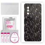 apgo Protective Skin Sticker for the back compatible with vivo X27, Wrap Film, Foil, Vinyl - Pattern Carbon Black Pixel