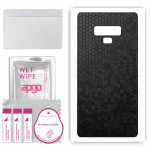 apgo Protective Skin Sticker for the back compatible with Samsung Galaxy Note 9, Wrap Film, Foil, Vinyl - Pattern Black Honeycomb