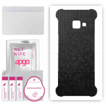 apgo Protective Skin Sticker for the back compatible with Samsung Galaxy Xcover 4, Wrap Film, Foil, Vinyl - Pattern Black Honeycomb