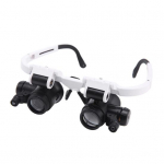 Luup Kerge reguleeritav LED-valgustiga pea k&uuml;lge kinnitatav luup kella kontrollimiseks