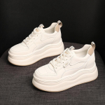 Fujin 7cm uued naiste ehtsast nahast platvormkiilkontsad pahkluusaapad kevad-s&uuml;gis j&auml;medate tossude ja mikrokiust kingadega 35