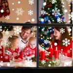 J&otilde;ulud 37tk Glitter Snowflake Clings Aknakile Klaaskleebis Staatiline kleebis