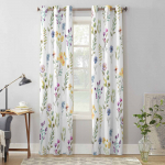 Lilled akvarell k&auml;sitsi maalitud aknakardinad elutuppa magamistoa kardin Moodne k&ouml;&ouml;gi rulookardinad kardinad kardinad 135W x 230H(cm) x1