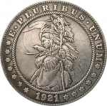 1921 USA AMEERIKA &Uuml;HENDRIIGID Beauty Hobo nikli m&auml;lestusesemed kogutavad suveniirid h&otilde;bem&uuml;ndid