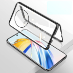 360&deg; magnetiline kahepoolne kaitsekate seadmele Honor Magic6 Lite Magic 6 6Lite X9b 5G &uuml;mbris eesmine tagaklaasist metallraami &uuml;mbris For Magic5 Lite must
