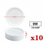 10tk/partii Led-allvalgusti 220V lae kohtvalgusti 9W 12W 15W 18W pinnale paigaldatav paneelvalgusti k&ouml;&ouml;giseade ruumi sisekujunduseks Natural White