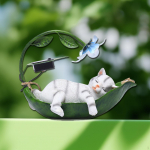 Loomade rippuvad p&auml;ikesevalguse dekoratiivsed kujud, aialampide kaunistused White Cat