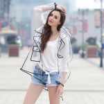 V&auml;rviline Rainbow Edge l&auml;bipaistev vihmamantel veekindel EVA Biker Pont&scaron;o vihmamantel jakk &otilde;ues meestele naistele matkamiseks selge vihmariided M