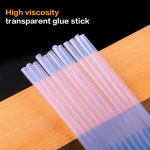 Kuumsulav liimipulk k&otilde;rge temperatuuri suhtes vastupidav valge l&auml;bipaistev liimipulk k&auml;sitsi valmistatud k&otilde;rge kleepumisega kuumsulampulk 7mm * 15mm 5 pcs