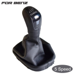Kvaliteetne 5 6 Speed ​​Stick k&auml;igukangi hoova nupp k&auml;sipall Mercedes Benz C klassi W203 S203 nahast kedra kate 6 Speed white
