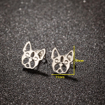 Tragus Piercing roostevabast terasest prantsuse buldogi koera k&otilde;rvar&otilde;ngad naistele t&uuml;drukutele naistele uudsed Anime ehted hulgi lemmikloomad Animal Stud silver color