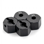 Alumiiniumisulamist 12 mm rattaveoga kuuskant rummu adapter koos tihvtidega Axial SCX10 90046 Tamiya CC01 1/10 kaugjuhtimispuldiga roomikauto vahetus 10mm must