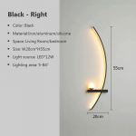 Moodne LED-seinalamp Minimalistlik mustkuldne dekoratiivne seinalamp magamistoa voodik&otilde;rvale &otilde;ppet&ouml;&ouml;le Kodu sisevalgustid l&auml;ikega valgustid Warm white-No RC