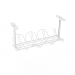 Laua alumine toitekaabli riba hoiustamisrest Kaablialuse sahtel Rippuv korv Kihiline rack pistikupesa lauahoidik 32*17*14cm valge