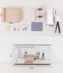 Moodne nukumaja puitm&ouml;&ouml;bli dekoratiivkomplekt DIY Vannituba Magamistuba Nukumaja K&ouml;&ouml;kitarbed Laud ja toolid Beebitarvikud