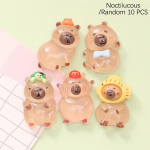 10 tk Kawaii multifilmi kapibara vaigust amuletid heledad lameda seljaga loomak&otilde;rvar&otilde;ngad v&otilde;tmehoidja ripats isetehtud ehete mark as the picture