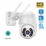 8MP 4K IP-kaamera 5MP Speed ​​Dome Auto Tracking PTZ Camera Smart Home Outdoor Juhtmeta WIFI-kaamera seiremonitor 5MP EU Plug With 64G