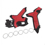 Motorcycle Frame Guard Protector Cover Premium Replaces Spare Parts High Performance Easy to Install punane