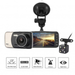 4-tolline IPS-ekraaniga kahe objektiiviga auto-DVR armatuurkaamera 1080P esikaamera lainurk-automaatne s&otilde;idusalvesti koos parkimise j&auml;lgimise armatuurkaameraga