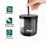 Elektriline laste pliiatsiteritaja, elektriline patareiga t&ouml;&ouml;tav pliiatsiteritaja, automaatne juhtmeta teritaja must