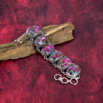 Roosad okkalise austri ehted, 925 prooviga t&auml;is h&otilde;be v&auml;&auml;riskividega k&auml;ev&otilde;ru, k&auml;sitsi valmistatud ehted, m&auml;lestusp&auml;evaks Adjustable with 8 inches roosa