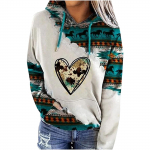 Naiste vabaaja geomeetrilise hobutr&uuml;kiga pikkade varrukatega n&ouml;&ouml;riga pullover, etnilises stiilis kapuutsiga dressipluus Moletom Feminino Plus Size 5XL
