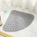 Stiilne kammkattega libisemiskindel vannimatt iminappade ja &auml;ravooluavadega &ndash; kergesti puhastatav, vastupidav vannitoatarvik 54.0 X 54.0 cm hall v&auml;rv