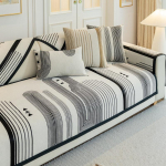 &Scaron;enilli geomeetriaga diivanikate Triibuline diivanimatt Paksendatud diivanikatted elutuppa Universaalne aastaaegade jaoks Prantsuse diivanipadi 90x210cm 1pcs
